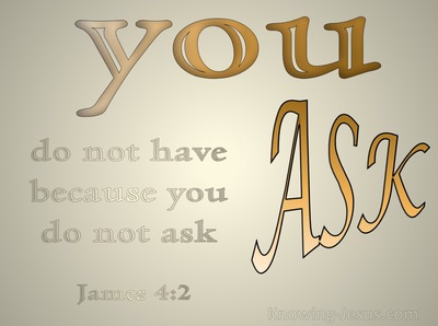 James 4:2 You Do Ask And Do Not Receive (orange)